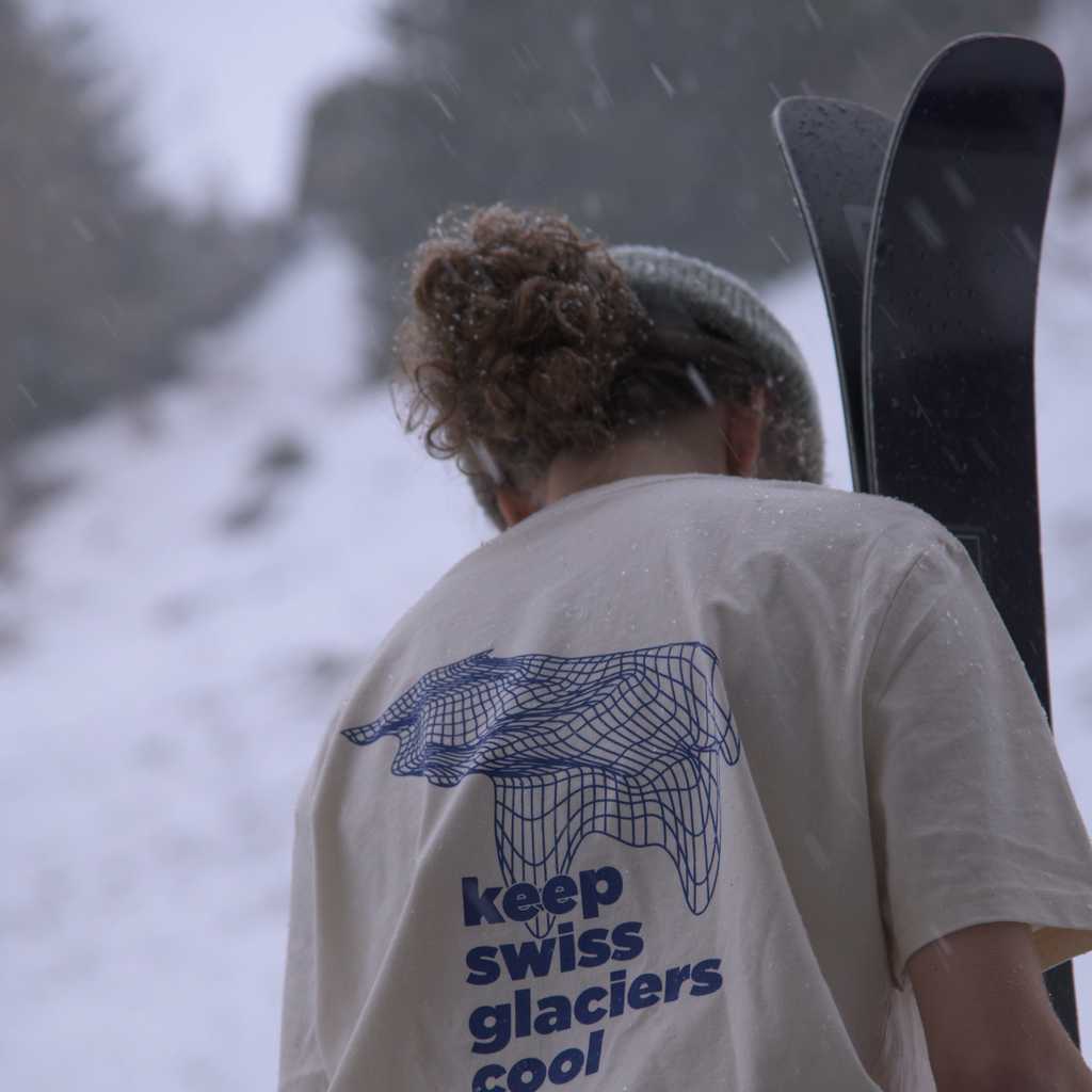 T-shirt - Limited Edition «Keep Swiss Glaciers Cool» blue